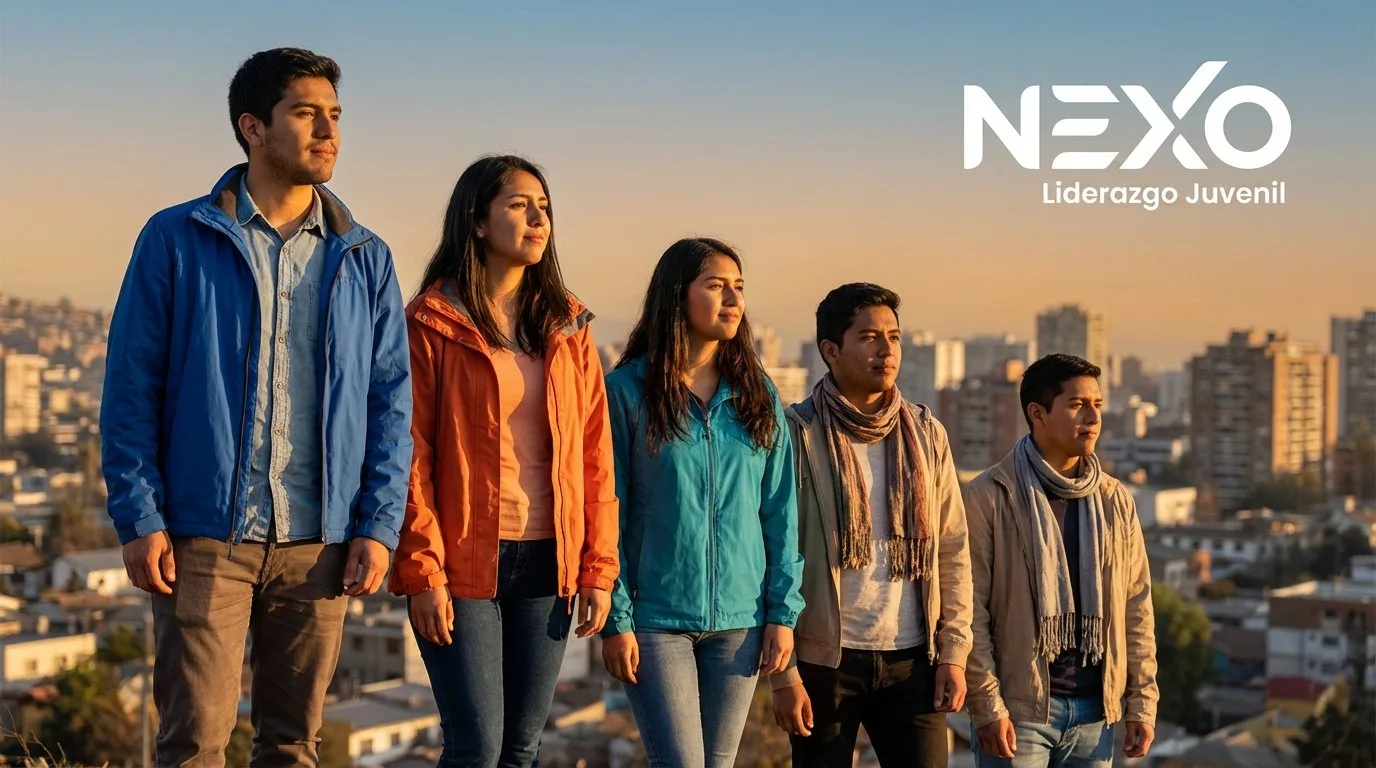 Jóvenes participando en el programa de liderazgo NEXO en Latinoamérica - taller intensivo de capacitación juvenil